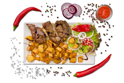 Szaszłyki z jagnięciną - Iberia Restauracja Gruzińska - ul. Długa 35 Bydgoszcz - tel. 797 871 479